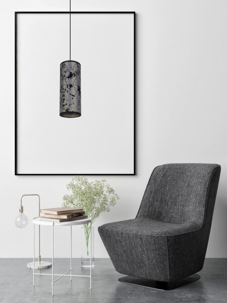 Lustră pe cablu AVALO 1xE27/60W/230V gri/negru