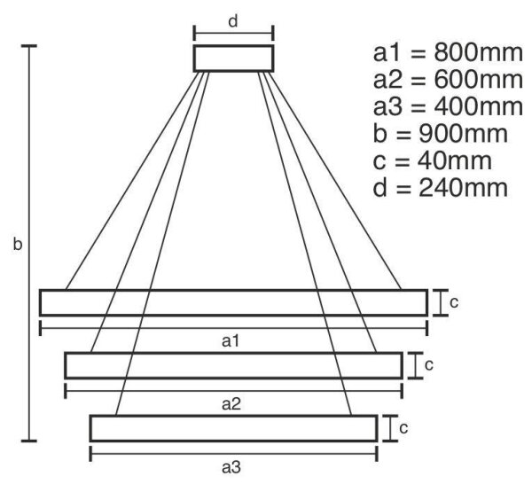 Lustră LED dimabilă pe cablu LED/125W/230V 3000-6500K + telecomandă