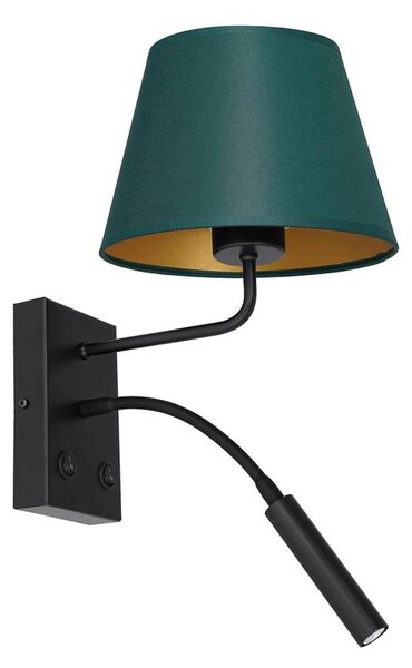 Lampă de perete ARDEN 1xE27/60W+1xG9/8W/230V verde/auriu
