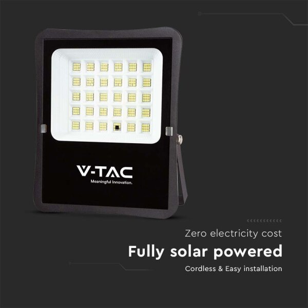 Proiector solar LED exterior 20W, 3,2V, 6400K, IP65
