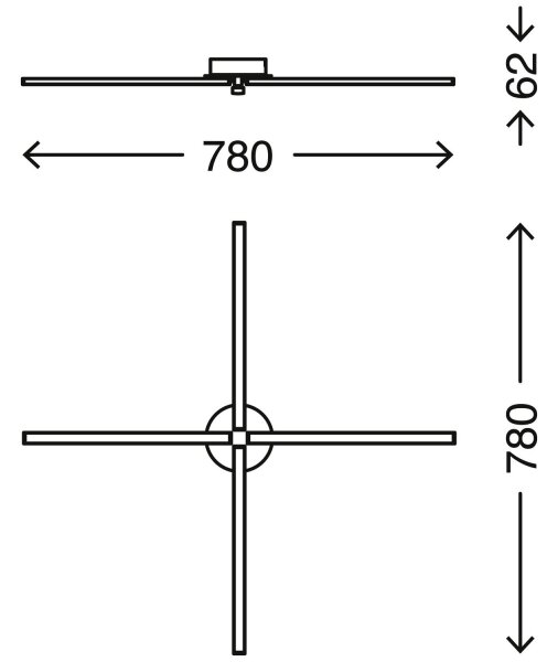 Lustră LED aplicată GO 4xLED/5W/230V Briloner 3181-049
