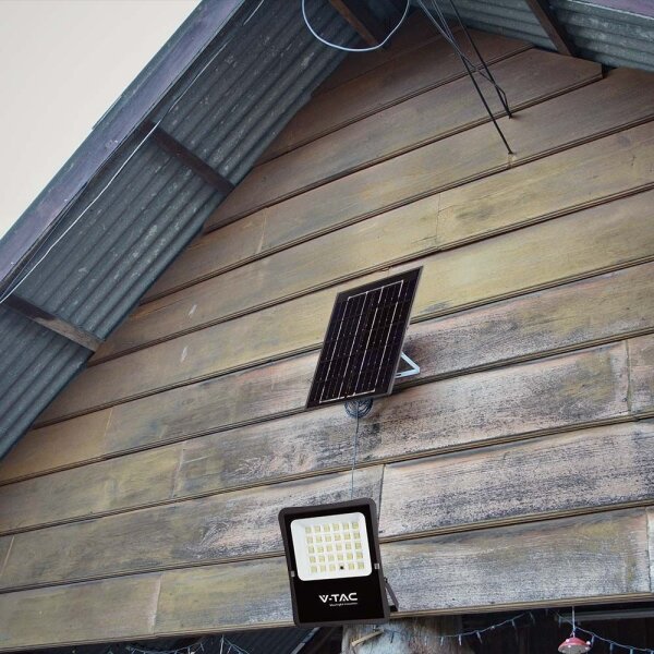 Proiector solar LED exterior 20W, 3,2V, 6400K, IP65