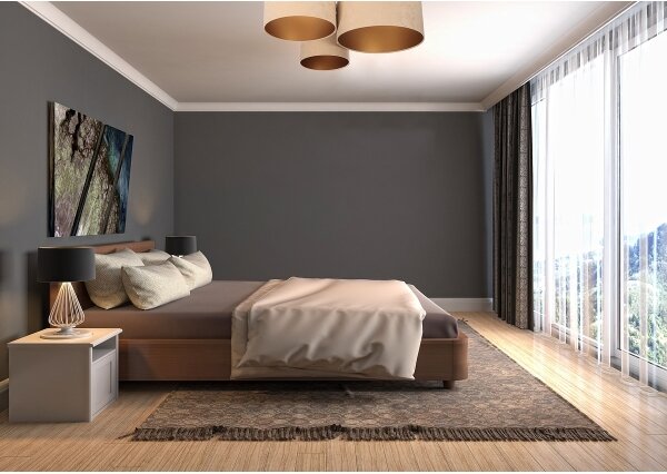 Plafonieră SPACE 3xE27/60W/230V bej/auriu
