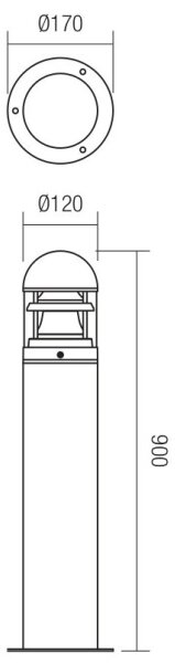 Redo 9945 - Lampadar exterior ARGO 1xE27/42W/230V IP54