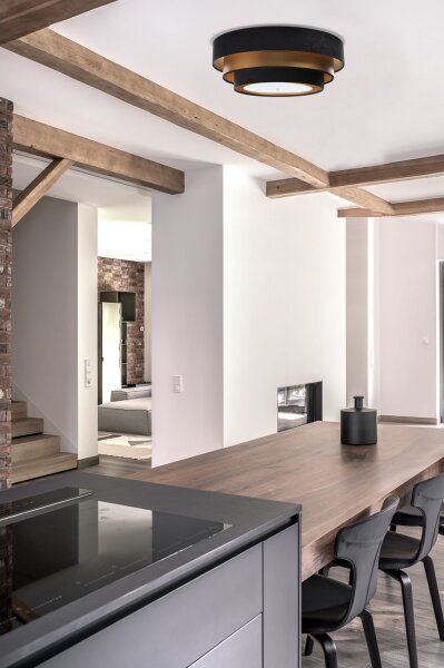 Lustr TRINITI 2xE27/60W/230V negru/auriu