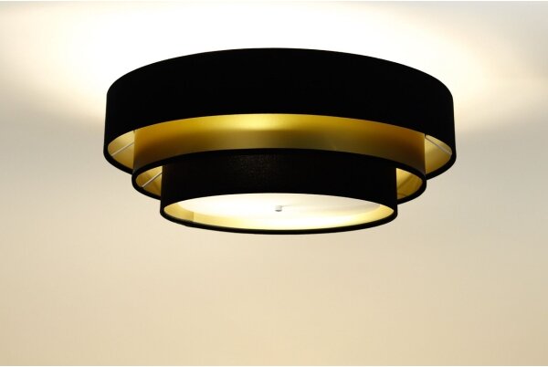 Lustr TRINITI 2xE27/60W/230V negru/auriu