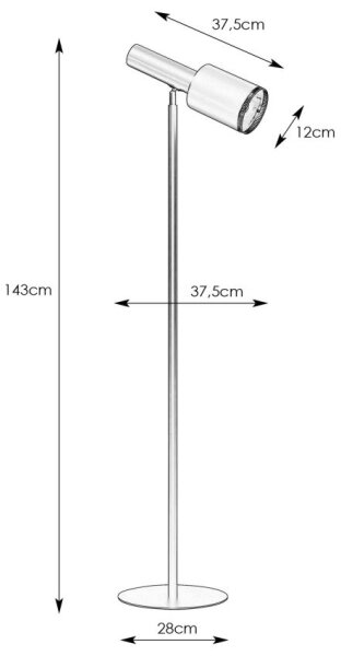 Lampadar OZZY 1xE27/40W/230V negru Markslöjd 108542