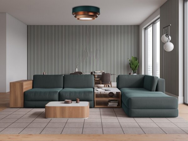 Lustr TRINITI 2xE27/60W/230V verde/cupru/maro