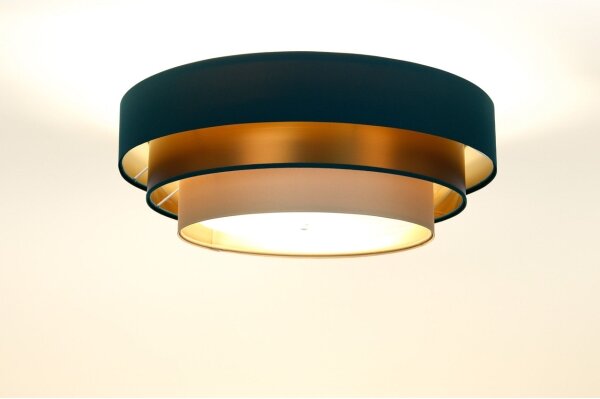 Lustr TRINITI 2xE27/60W/230V verde/cupru/maro