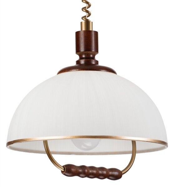 Lustr rabatabil RAMONA 1xE27/60W/230V bej/tm. maro