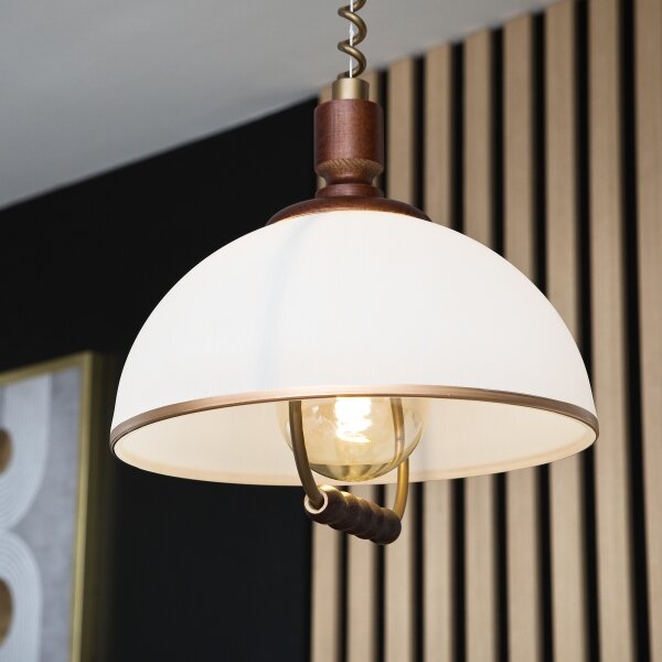 Lustr rabatabil RAMONA 1xE27/60W/230V bej/tm. maro
