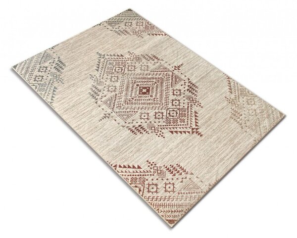 Covor Lily 30109 216, Model Dormitor Sufragerie, Crem Caramiziu 115 x 200