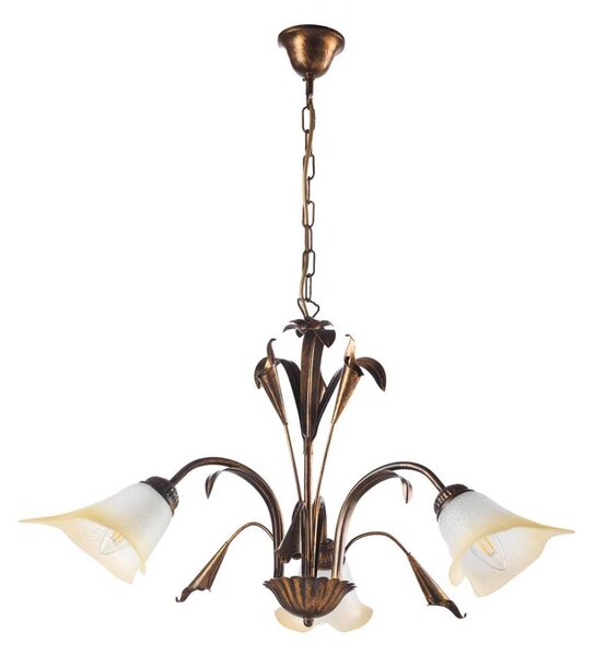 Lustră pe lanț LUCREZIA 3xE14/6W/230V bronz ONLI