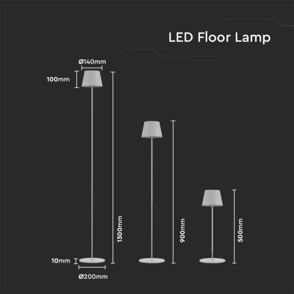 Lampă LED reglabilă 3în1, 4W, 5V, 4400 mAh, 3000K, IP54, albă