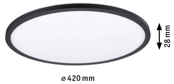 Paulmann 70999 - Panou LED ATRIA 22W 230V 3000K negru dimabil