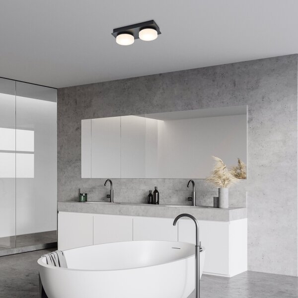 Plafonieră LED pentru baie ATTICHUS 2xLED/5,5W/230V IP44 Rabalux 75002
