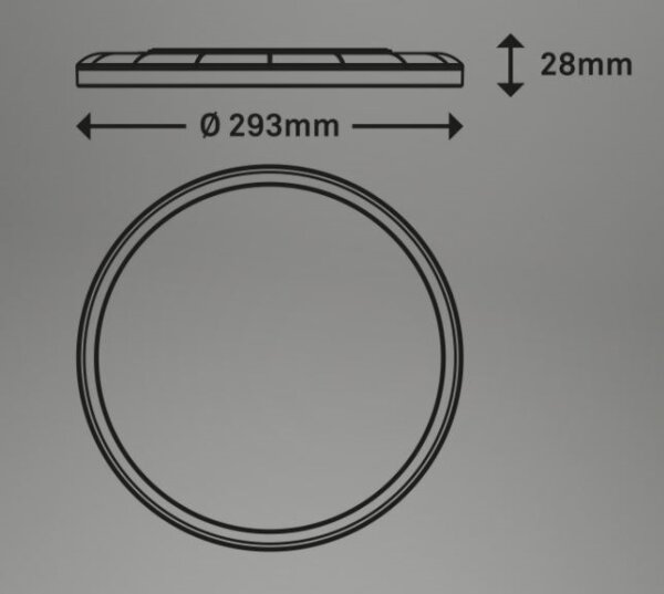 Plafonieră LED dimabilă SLIM LED/18W/230V 2700-6500K Briloner 7079-016 + telecomandă