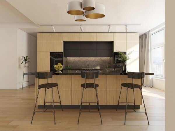 Plafonieră SPACE 4xE27/60W/230V bej/auriu