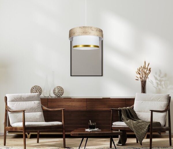 Lustră pe cablu RESSA 1xE27/60W/230V auriu