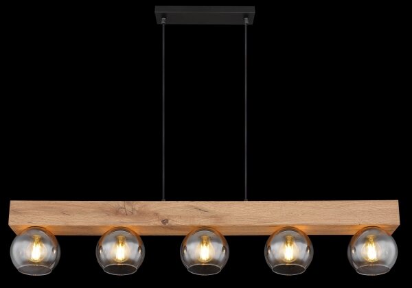Lustră pe cablu MOITAS 5xE27/40W/230V Globo 15656-5H