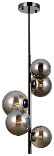 ITALUX PND-406007-V5A-BCR - Lustră pe tijă CANELLO 5xG9/5W/230V negru