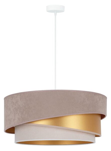 Lustră pe cablu Duolla KOBO 1xE27/15W/230V d. 45 cm maro/auriu/crem