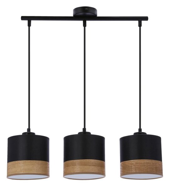 Lustră pe cablu PORTO 3xE27/60W/230V negru/maro