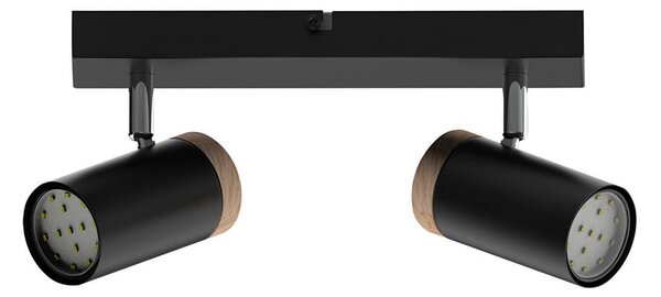 Spot LAGOS 2xGU10/15W/230V negru/maro