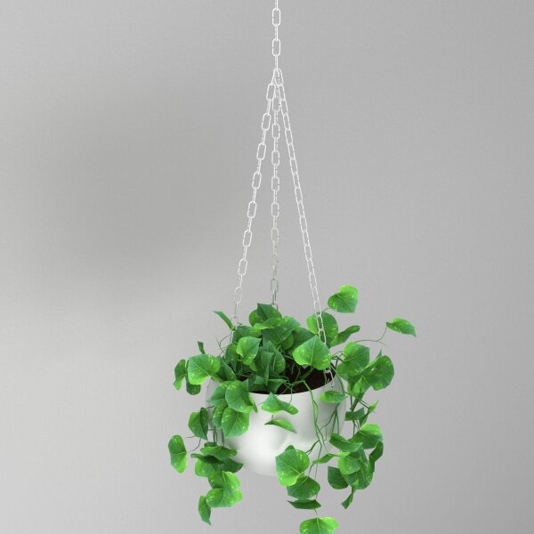 Ghiveci de flori suspendat 155x20 cm alb