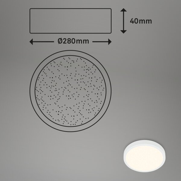 Plafonieră LED dimabilă RUNA LED/18W/230V alb Briloner 3701-016 + telecomandă