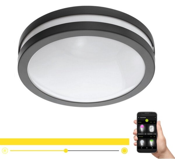 Eglo 33571 - Corp de iluminat LED reglabil pentru baie LOCANA, 14W, 230V, IP44, antracit