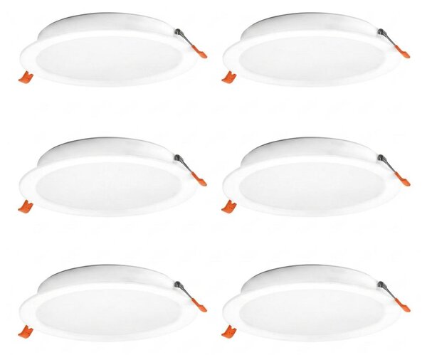Osram - Set de 6 corpuri de iluminat LED încastrate ESSENTIAL LED/18W/230V, diam. 22 cm, albe