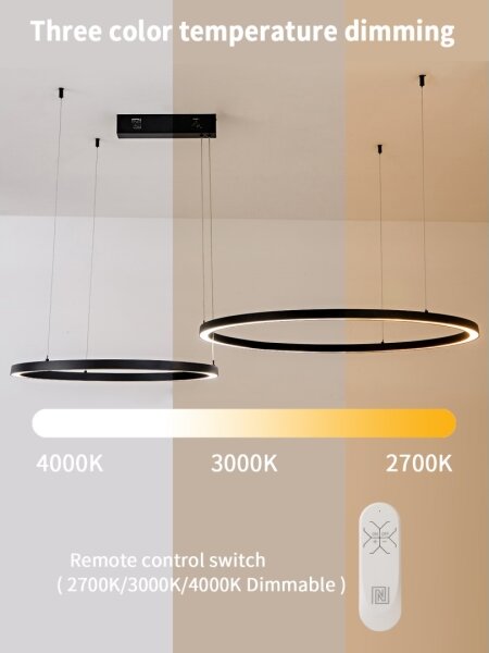 Lustră LED dimabilă Immax NEO 07216L FINO 93W/230V 60/80 cm negru Tuya + telecomandă
