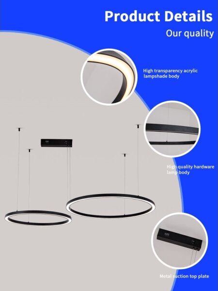 Lustră LED dimabilă Immax NEO 07216L FINO 93W/230V 60/80 cm negru Tuya + telecomandă