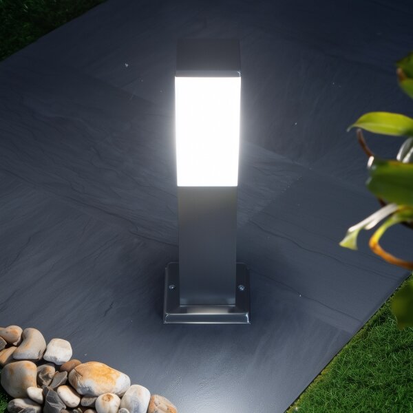 Brilagi - Lampă de exterior NOVA 1xE27/15W/230V 40 cm IP44 crom mat