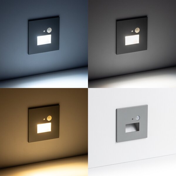 Aplica LED pentru scară cu senzor de mișcare, 1,5 W, 230 V, 3000/4000/6500 K