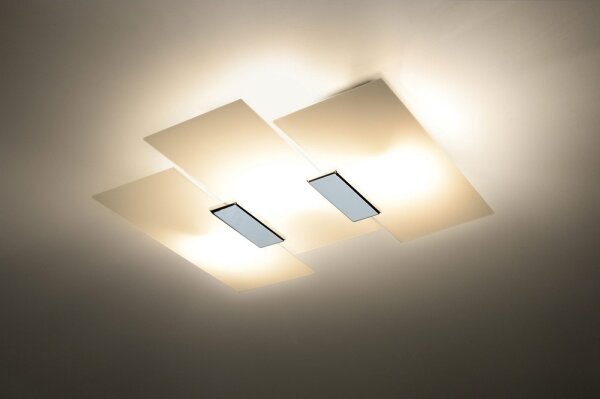 Plafonieră FABIANO 3xE27/60W/230V alb/crom
