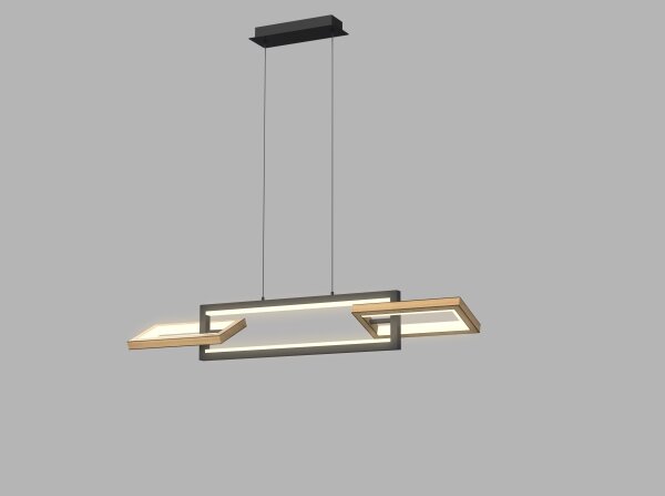 Lustră LED dimabilă pe cablu Wofi 7022-306 MATERA LED/30W/230V negru/maro