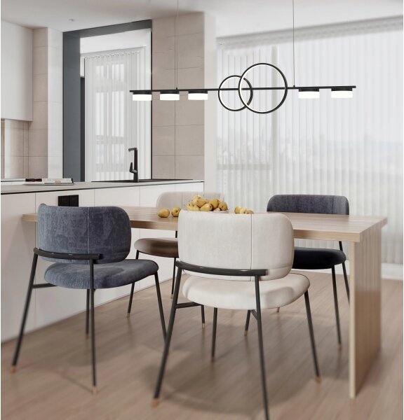 Lustră LED dimabilă pe cablu Wofi 7030-702 MESSINA LED/57W/230V negru