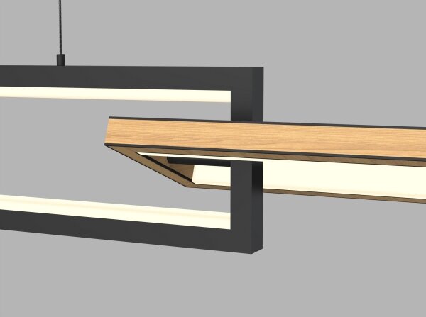Lustră LED dimabilă pe cablu Wofi 7022-306 MATERA LED/30W/230V negru/maro
