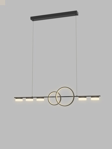 Lustră LED dimabilă pe cablu Wofi 7030-702 MESSINA LED/57W/230V negru