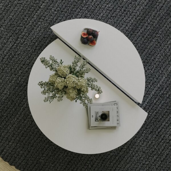 SET 2x măsuță de cafea PODIUM alb