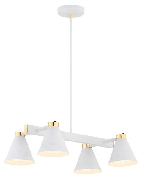 Lustră pe tijă AVALONE 4xE27/15W/230V albă/aurie Argon 1773