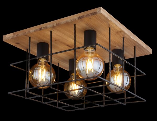 Lustră aplicată MERRIL 4xE27/60W/230V Globo 15530-4D