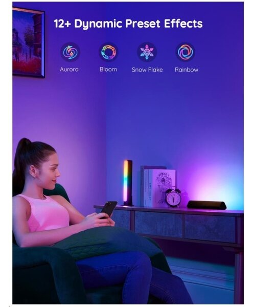 Govee - Set 2x Flow Plus SMART LED TV & Gaming RGBICWW Wi-Fi