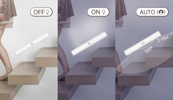 Corp de iluminat LED reîncărcabil cu senzor pentru corpuri de mobilă Aigostar LED/1,5W/5V 4000K
