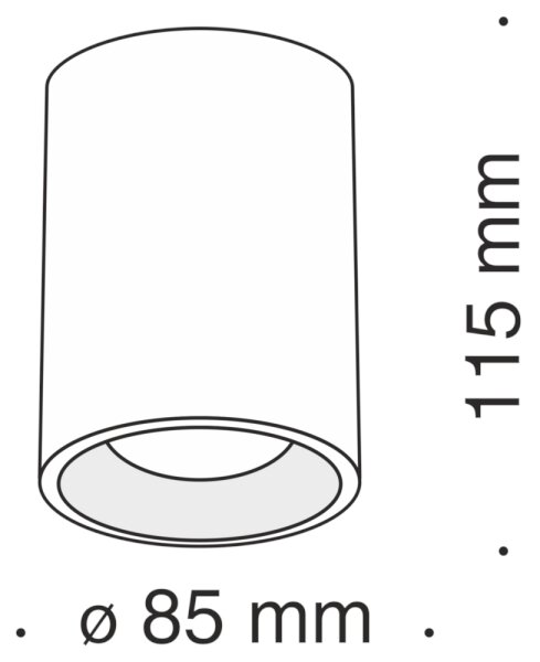 Spot Maytoni C012CL-01B SLIM 1xGU10/50W/230V negru
