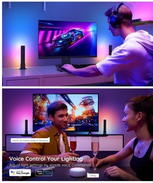 Govee - Set 2x Flow Plus SMART LED TV & Gaming RGBICWW Wi-Fi