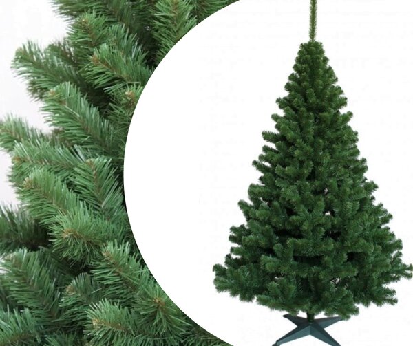 Brad de Craciun artificial cu aspect natural, inaltime 240 cm, verde, suport inclus(Brazi)