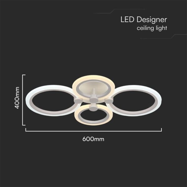 Lustră LED dimabilă aplicată LED/45W/230V 3000-6500K + telecomandă